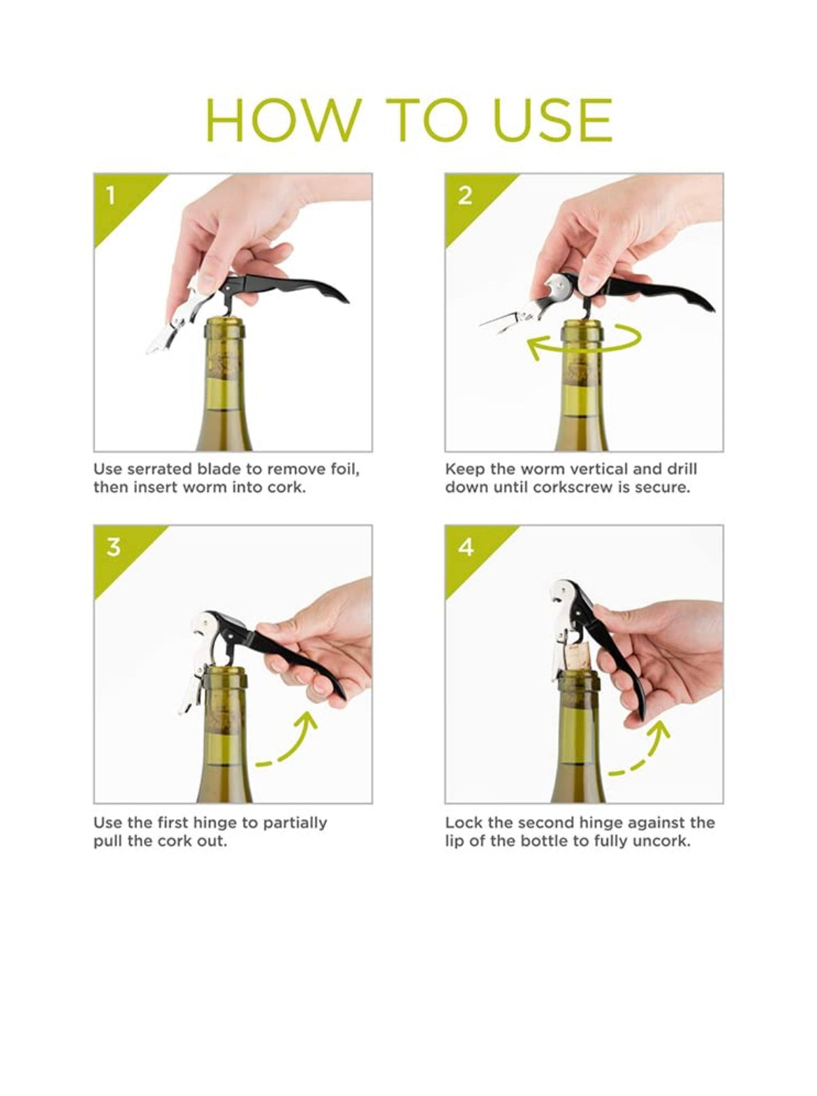 Elegant Wine Corkscrew Opener